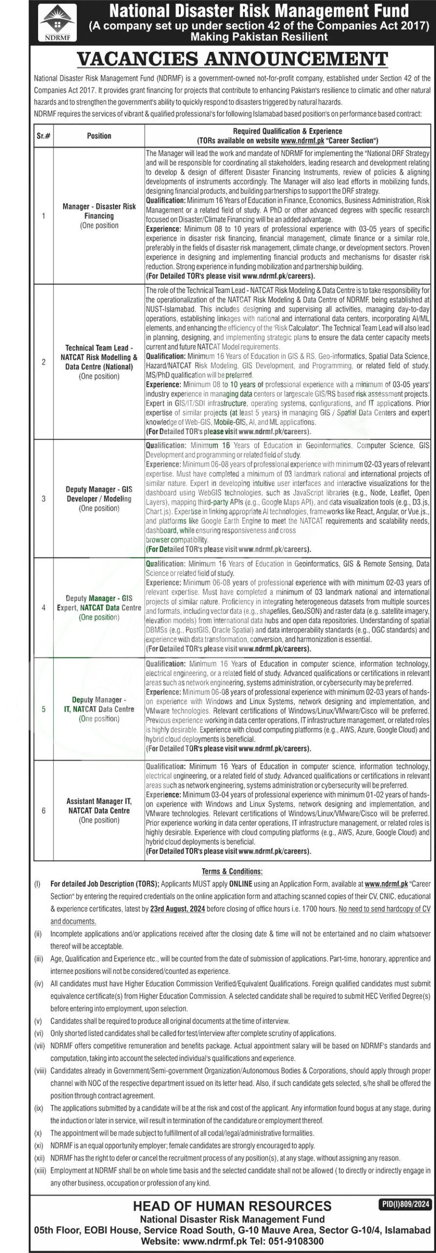 National Disaster Risk Management Fund